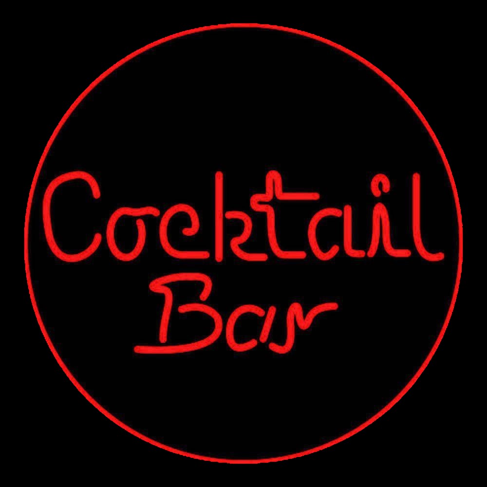 Cocktails Bar Round Neon Sign